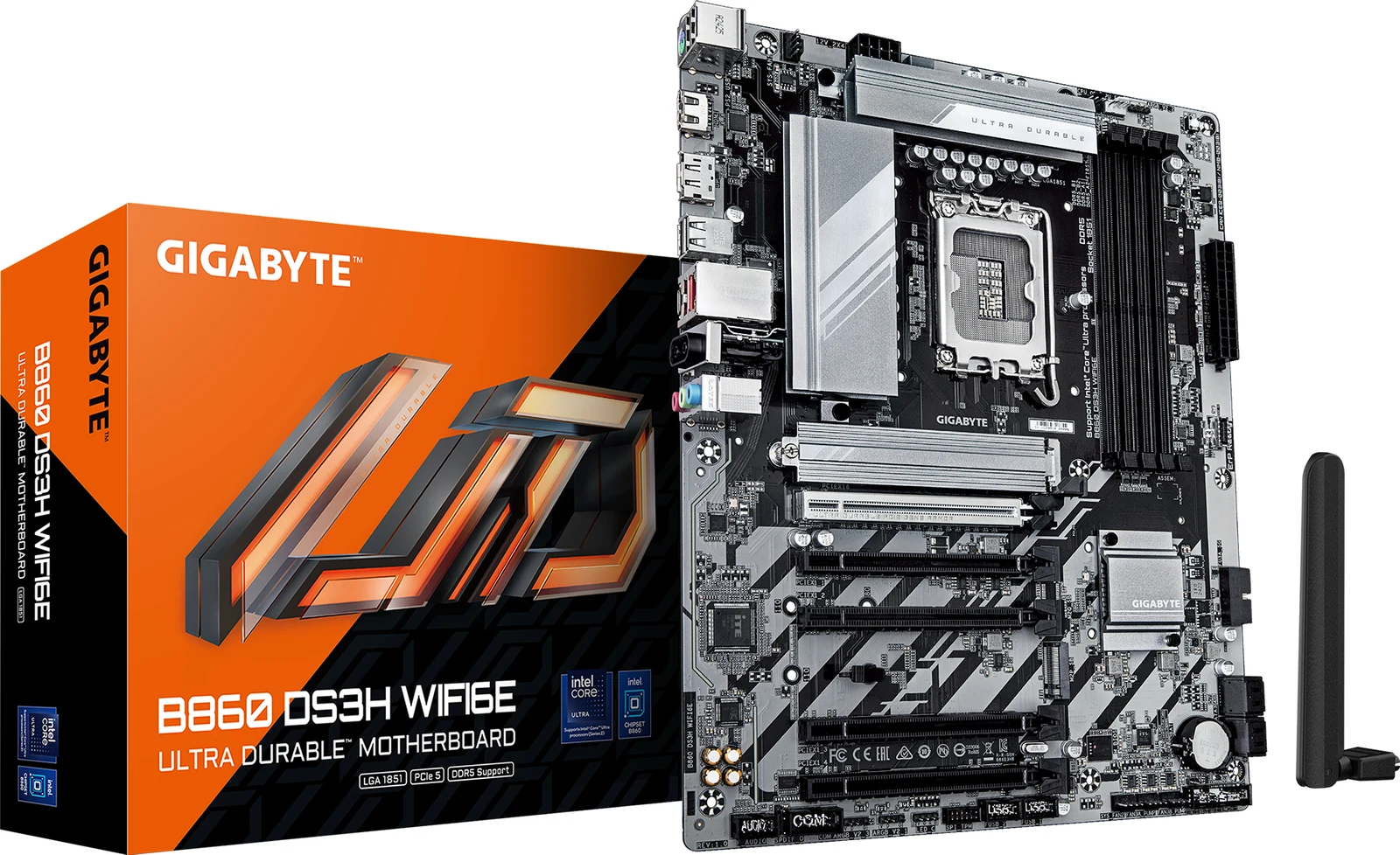 GIGABYTE B860 DS3H WiFi 6E (Intel LGA1851, ATX, DDR5)