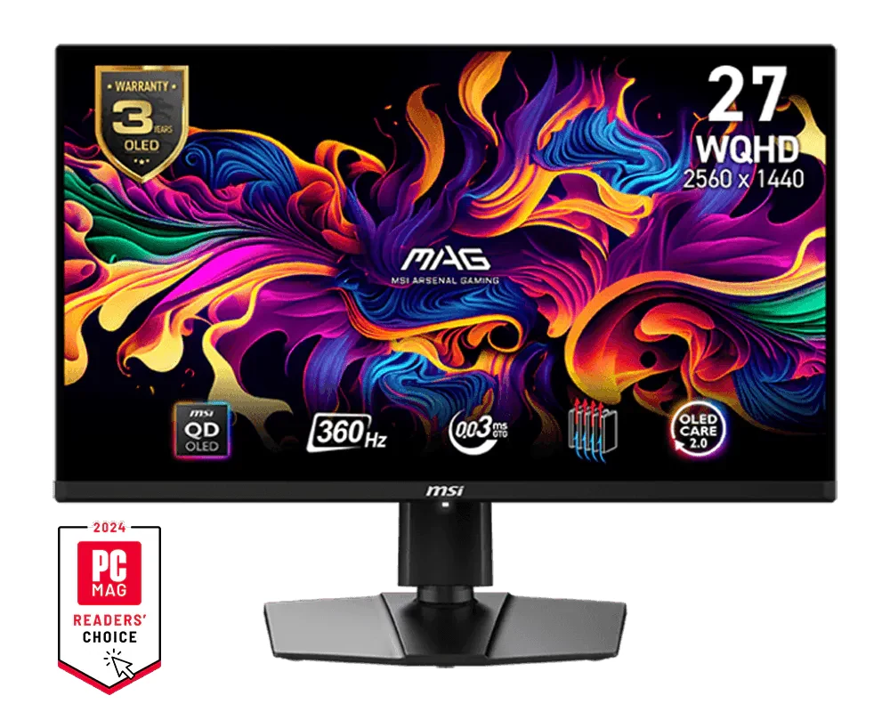 MSI MAG 271QPX QD-OLED - 2K 360Hz QD-OLED Gaming Monitor